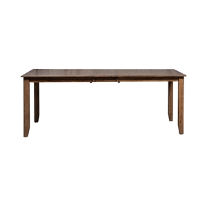 Pemberly Row Rectangular Leg Table with Tapered Legs and 12 Inch Leaf