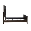 Pemberly Row Queen Panel Bed with Heavy Crown Molding in Saddle Brown