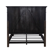 Pemberly Row Queen Panel Bed with Heavy Crown Molding in Saddle Brown