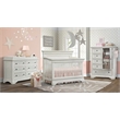 Pemberly Row 6-Drawer Dresser with Solid Wood Construction in Brushed White