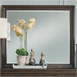Pemberly Row Light Brown Glass Mirror with Beveled Edge and Bead Molding