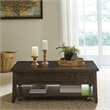 Pemberly Row 3 Piece Set with Dovetail Drawers and Wood Fronts in Brown