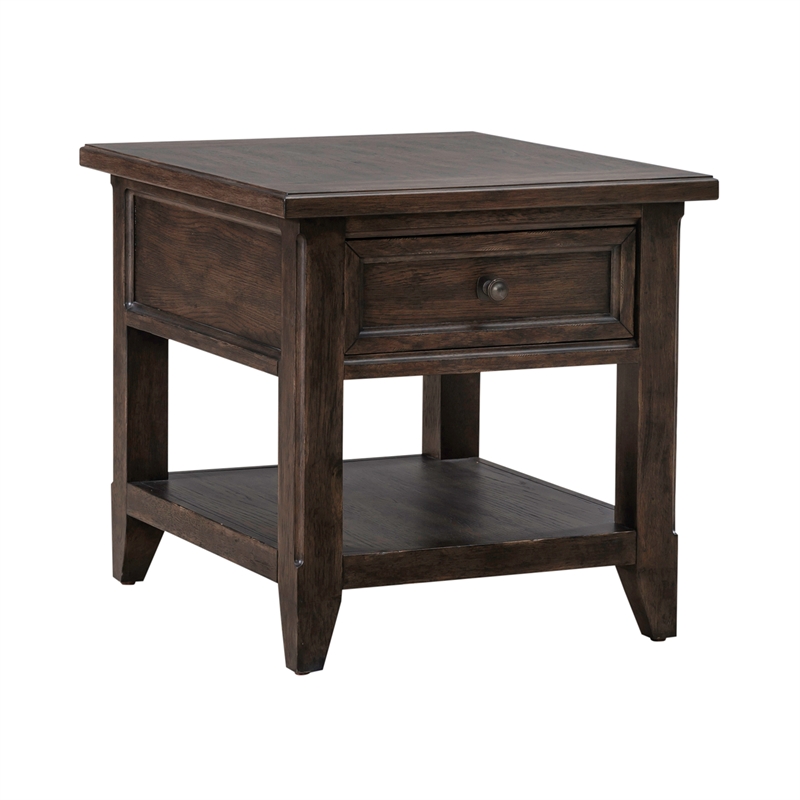Pemberly Row 3 Piece Set with Dovetail Drawers and Wood Fronts in Brown