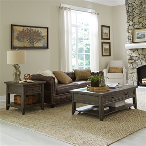 Pemberly Row 3 Piece Set with Dovetail Drawers and Wood Fronts in Brown