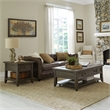 Pemberly Row 3 Piece Set with Dovetail Drawers and Wood Fronts in Brown
