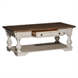 Pemberly Row 3 Piece Cocktail Set with Casters in Antique White/Tobacco