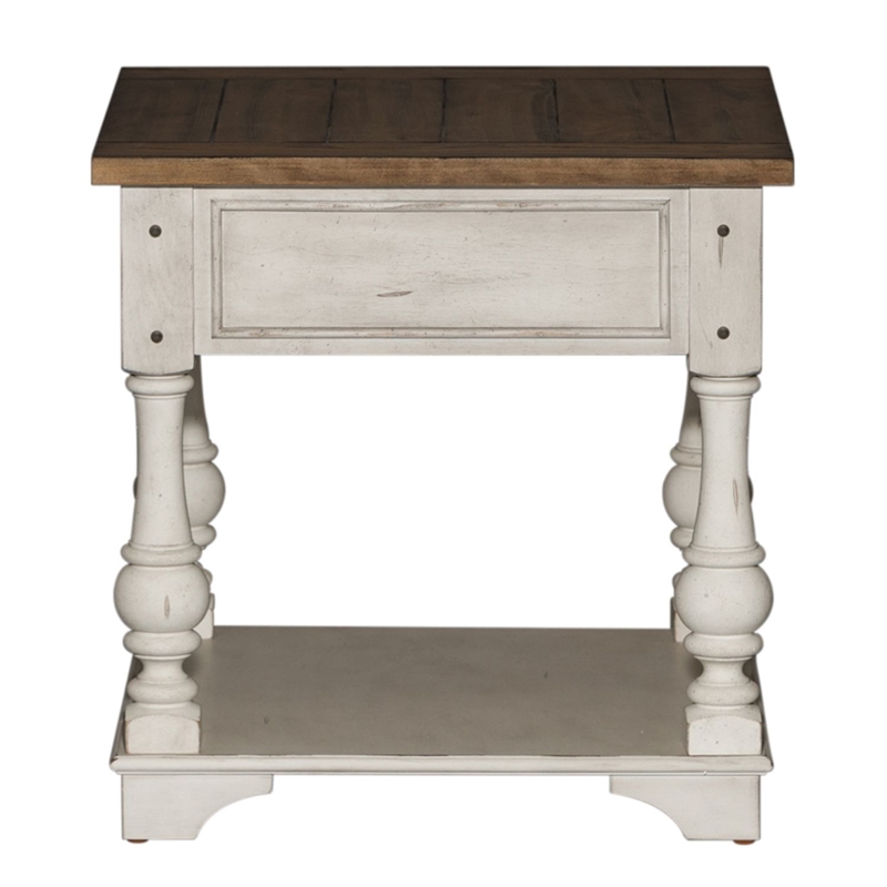 Pemberly Row 3 Piece Cocktail Set with Casters in Antique White/Tobacco