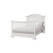 Pemberly Row Traditional Wood Arch Convertible Crib with 3 Heights in White