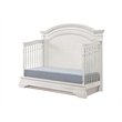 Pemberly Row Traditional Wood Arch Convertible Crib with 3 Heights in White