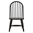 Pemberly Row Bow Back Side Chair Set of 2 with Nylon Glides in Black