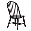 Pemberly Row Bow Back Side Chair Set of 2 with Nylon Glides in Black