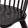 Pemberly Row Bow Back Side Chair Set of 2 with Nylon Glides in Black