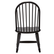 Pemberly Row Bow Back Side Chair Set of 2 with Nylon Glides in Black