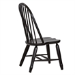 Pemberly Row Bow Back Side Chair Set of 2 with Nylon Glides in Black
