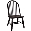 Pemberly Row Bow Back Side Chair Set of 2 with Nylon Glides in Black