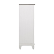 Pemberly Row White 5 Drawer Chest with Felt Lined Top and Bead Molding