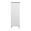 Pemberly Row White 5 Drawer Chest with Felt Lined Top and Bead Molding