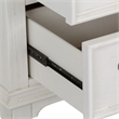 Pemberly Row White 5 Drawer Chest with Felt Lined Top and Bead Molding