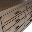 Pemberly Row Dark Gray Dresser and Mirror with Dovetail Construction