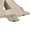 Pemberly Row White Round Chair Side Table with Tapered Legs and Distressing