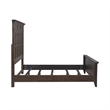Pemberly Row Saddle Brown King Panel Bed with Crown Molding and Bead Detail