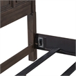 Pemberly Row Saddle Brown King Panel Bed with Crown Molding and Bead Detail