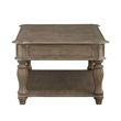 Pemberly Row Rectangular Cocktail Table with Casters and Bottom Shelf