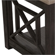 Pemberly Row Black 3 Piece Set with Cocktail and End Tables in Ash/Charcoal