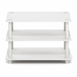 Pemberly Row 3-Tier Corner Entertainment Center for TV up to 32 Inch in White