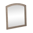 Pemberly Row 6 Drawer Dresser and Beveled Mirror Set in Burnished Beige
