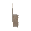 Pemberly Row 6 Drawer Dresser and Beveled Mirror Set in Burnished Beige