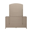 Pemberly Row 6 Drawer Dresser and Beveled Mirror Set in Burnished Beige