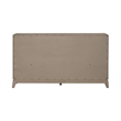 Pemberly Row 6 Drawer Dresser and Beveled Mirror Set in Burnished Beige