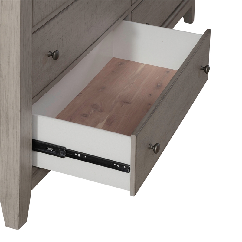 Pemberly Row 9 Drawer Dresser with Cedar Lined Drawers in Weathered Linen