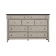 Pemberly Row 9 Drawer Dresser with Cedar Lined Drawers in Weathered Linen