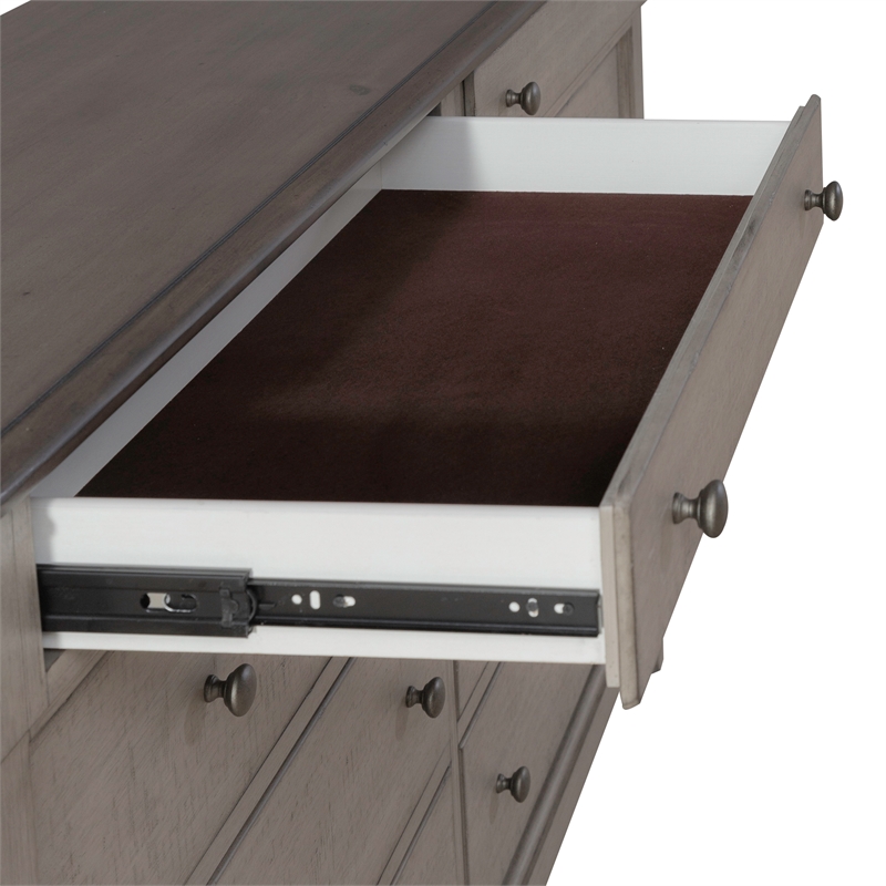 Pemberly Row 9 Drawer Dresser with Cedar Lined Drawers in Weathered Linen