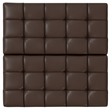 Pemberly Row Harrison Coffee Table Ottoman in Chocolate Brown Faux Leather