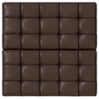 Pemberly Row Harrison Coffee Table Ottoman in Chocolate Brown Faux Leather