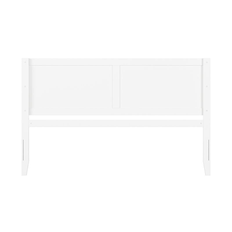 Pemberly Row King Wood Headboard with Chevron Accent in White