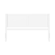 Pemberly Row King Wood Headboard with Chevron Accent in White