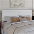 Pemberly Row King Wood Headboard with Chevron Accent in White