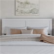 Pemberly Row King Wood Headboard with Chevron Accent in White
