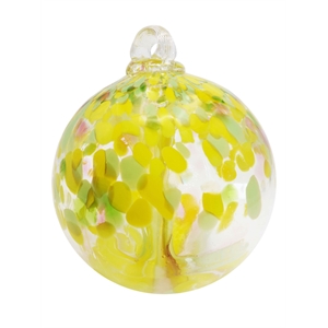 Pemberly Row Blossom Hand Blown Art Glass Ornament in Multi-Color