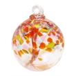 Pemberly Row Eden Hand Blown Art Glass Ornament in Orange