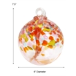 Pemberly Row Eden Hand Blown Art Glass Ornament in Orange