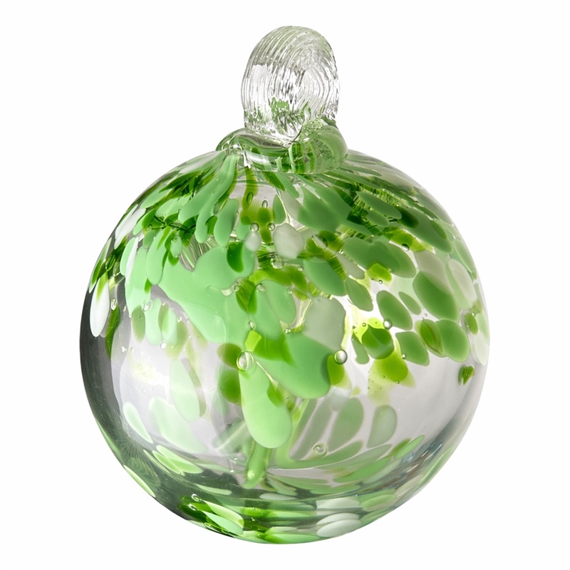 Pemberly Row Celtic Hand Blown Art Glass Ornament in Green