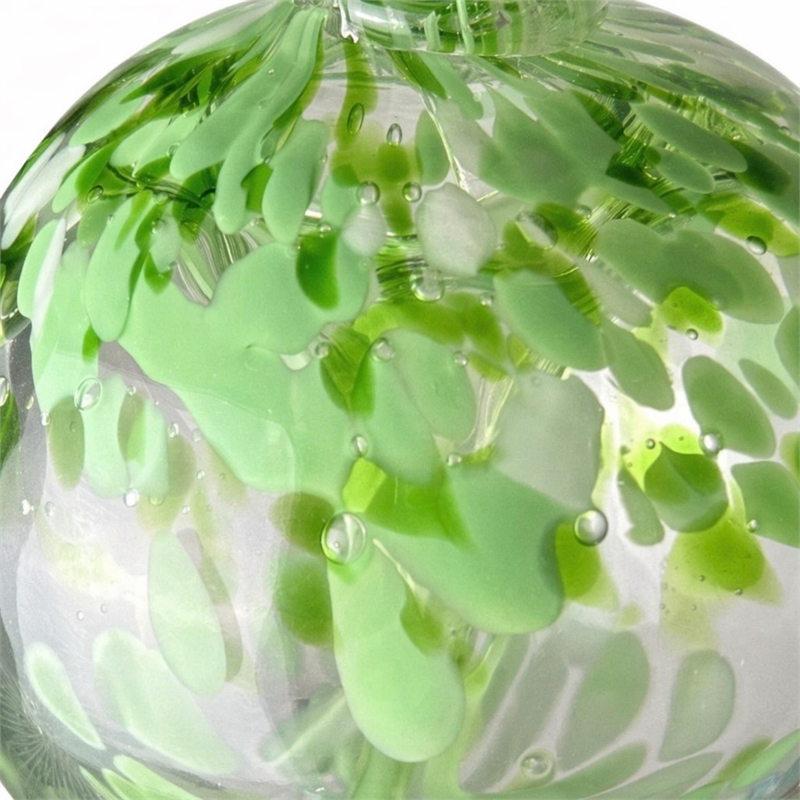 Pemberly Row Celtic Hand Blown Art Glass Ornament in Green