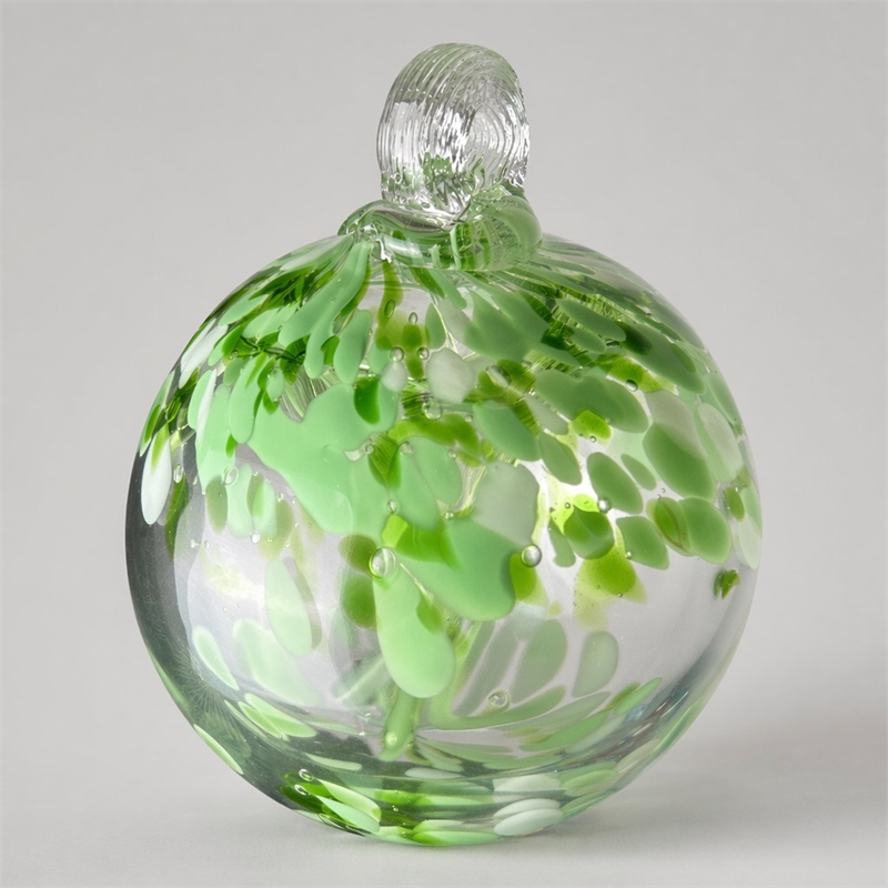 Pemberly Row Celtic Hand Blown Art Glass Ornament in Green