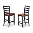 Pemberly Row 5-Piece Wood Dining Table Set in Black and Cherry Finish