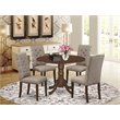 Pemberly Row 5-Piece Wood Dining Set in Mahogany and Dark Khaki